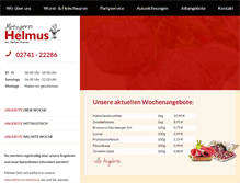 Tablet Screenshot of metzgerei-helmus.de